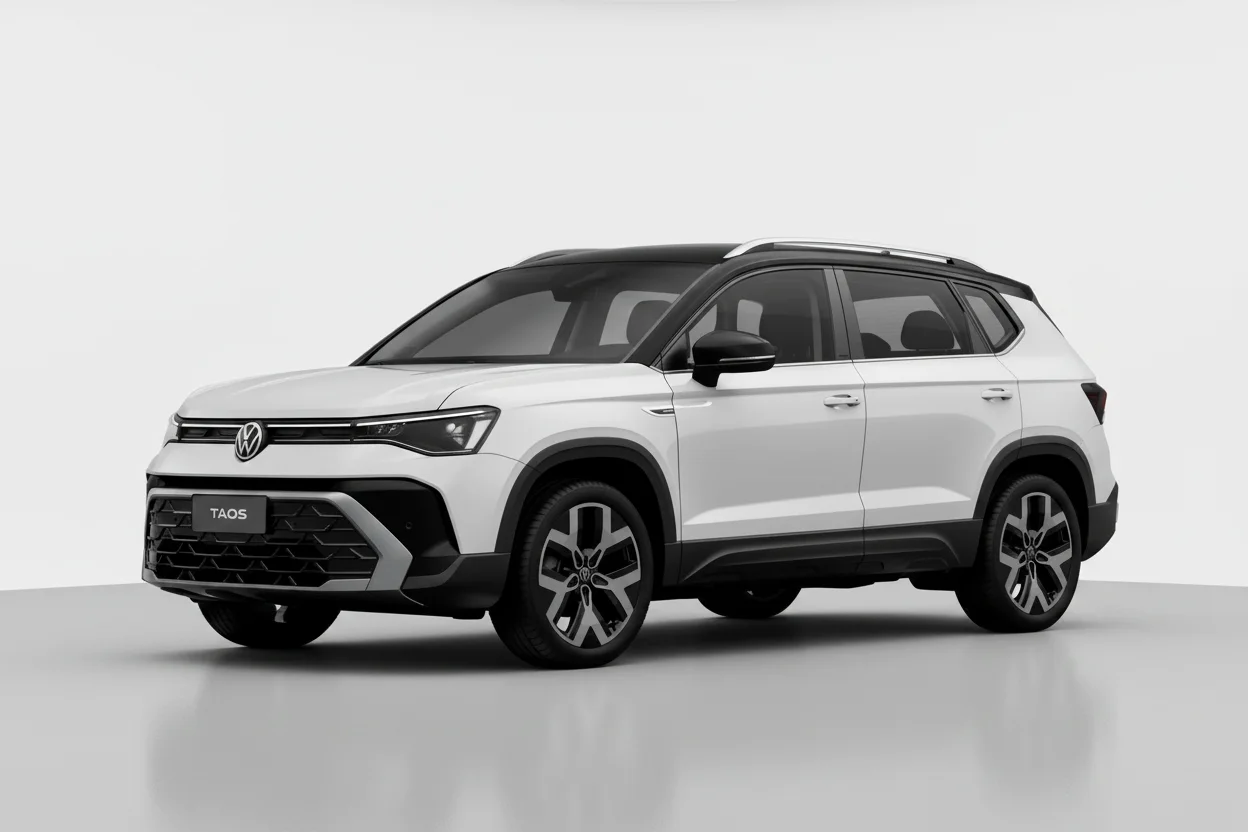 VW Taos Highline, SUV médio, foto de estúdio