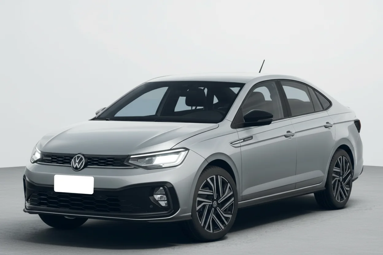 VW Virtus Highline, sedã, foto de estúdio